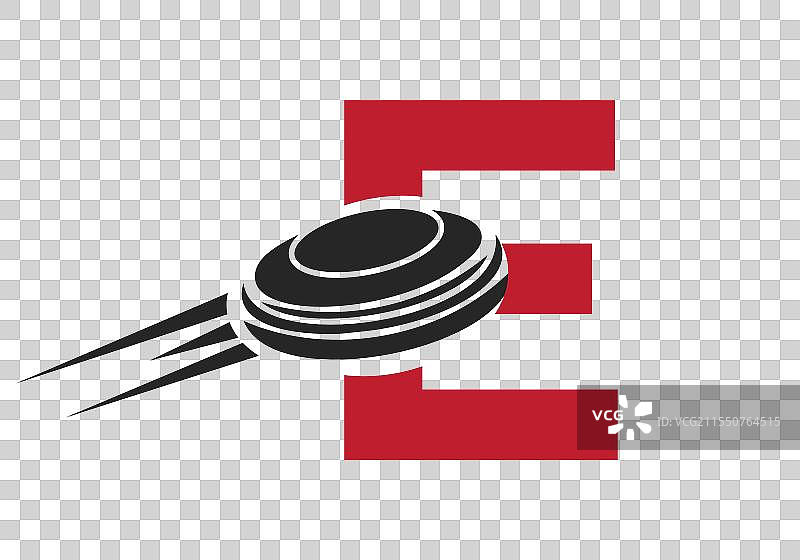 字母E冰球标志模板图片素材