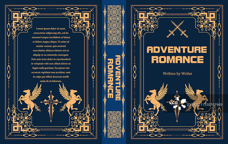 精美的书籍封面设计，展示了昂首的马匹。图片素材