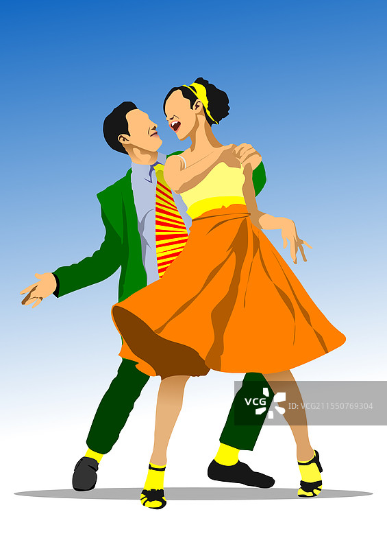 林迪霍普或摇滚舞蹈图片素材