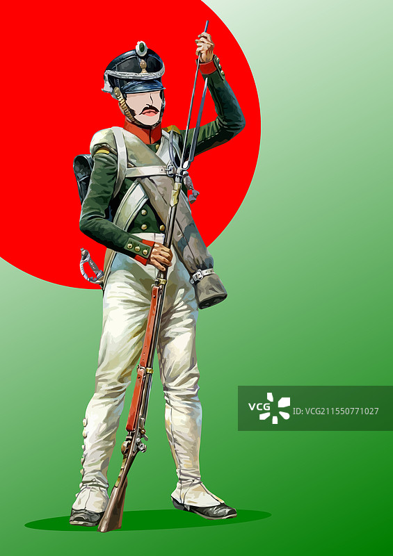 拿破仑帝国老卫队的士兵图片素材
