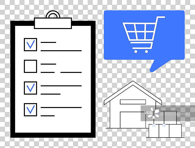 电子商务库存清单与仓库管理图片素材