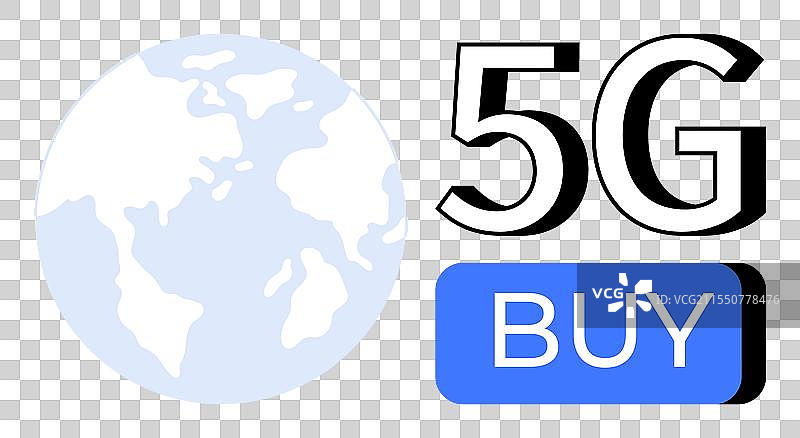全球5G普及概念与地球仪图片素材