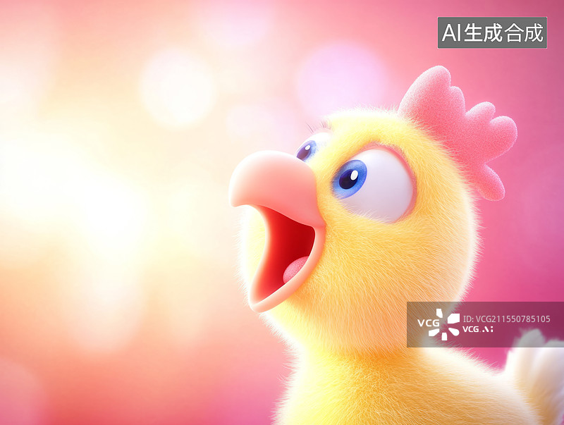【AI数字艺术】可爱的小鸡图片素材