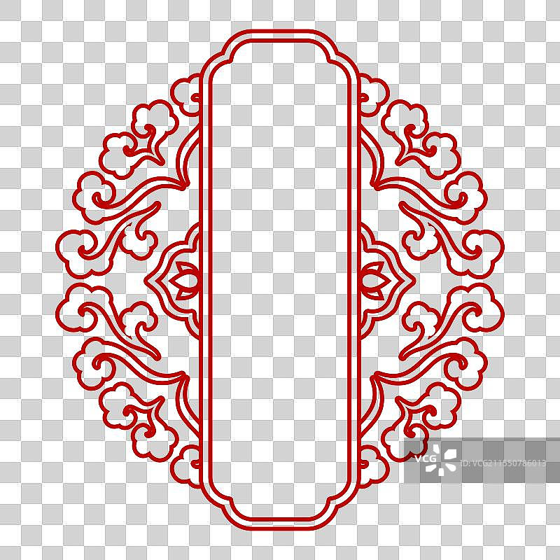 祥云边框标签素材图片素材