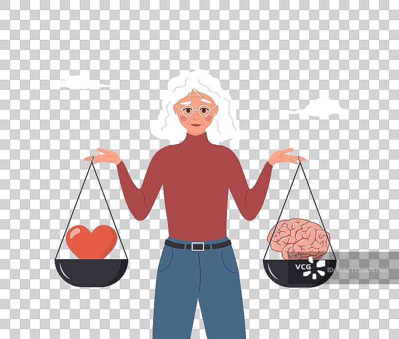 大脑与心灵和谐的心理健康概念图片素材