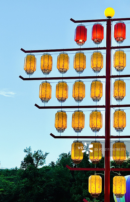 贵阳龙洞堡仿古灯笼图片素材