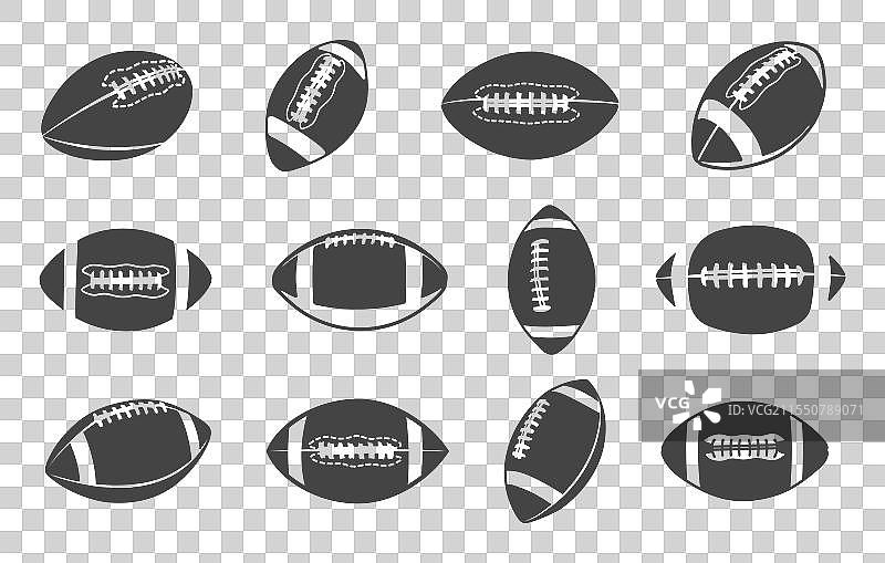 美式足球球 SVG 足球轮廓图片素材