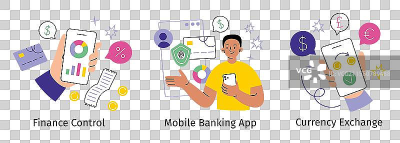 金融移动应用概念图片素材