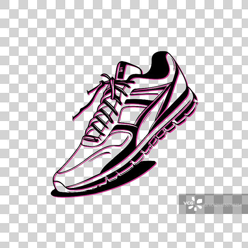 运动跑鞋的图形设计概念图片素材