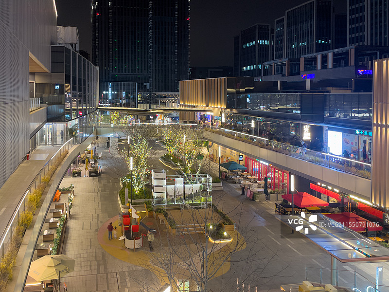 上海万科天空之城-上海天空万科广场夜景（上海青浦|大虹桥商务区|万科集团|万科地产|万科物业）图片素材