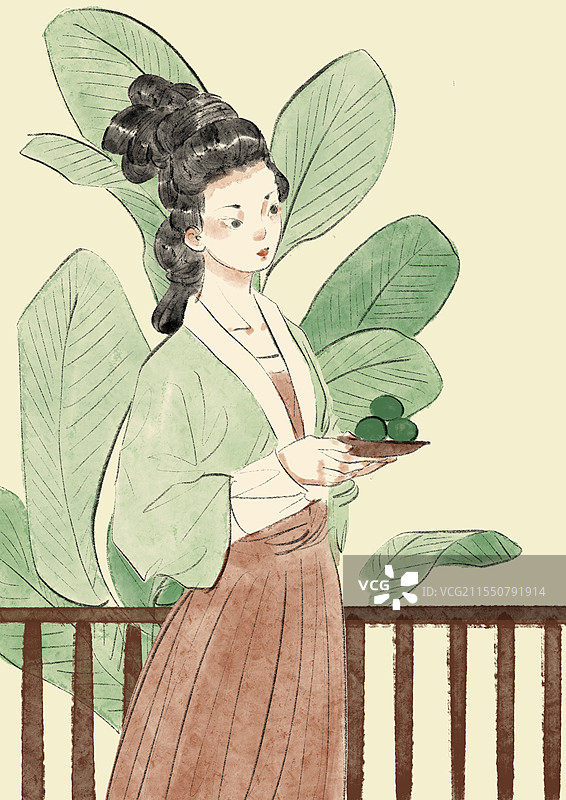 古风人物插画图片素材