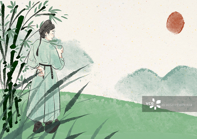 古风人物插画图片素材