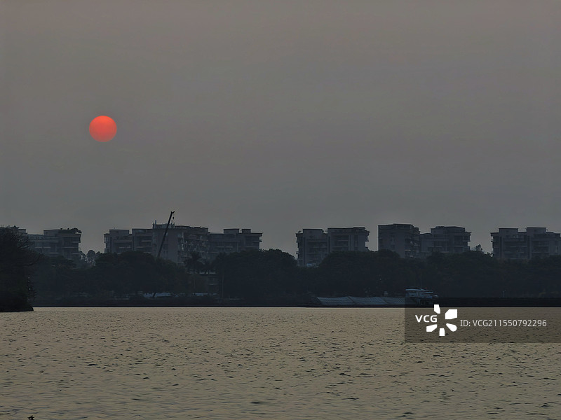珠江夕照图片素材