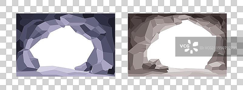 石洞入口空旷视野图片素材