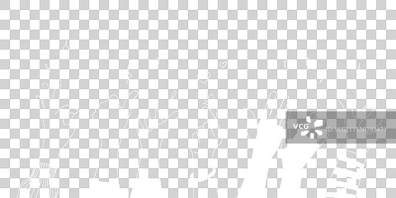 涂鸦素描举手手势漫画图标图片素材