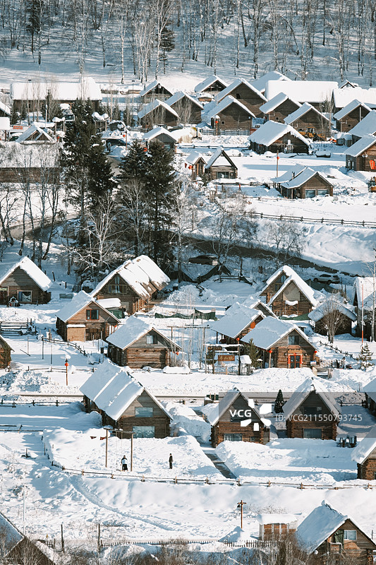 冬日禾木图片素材