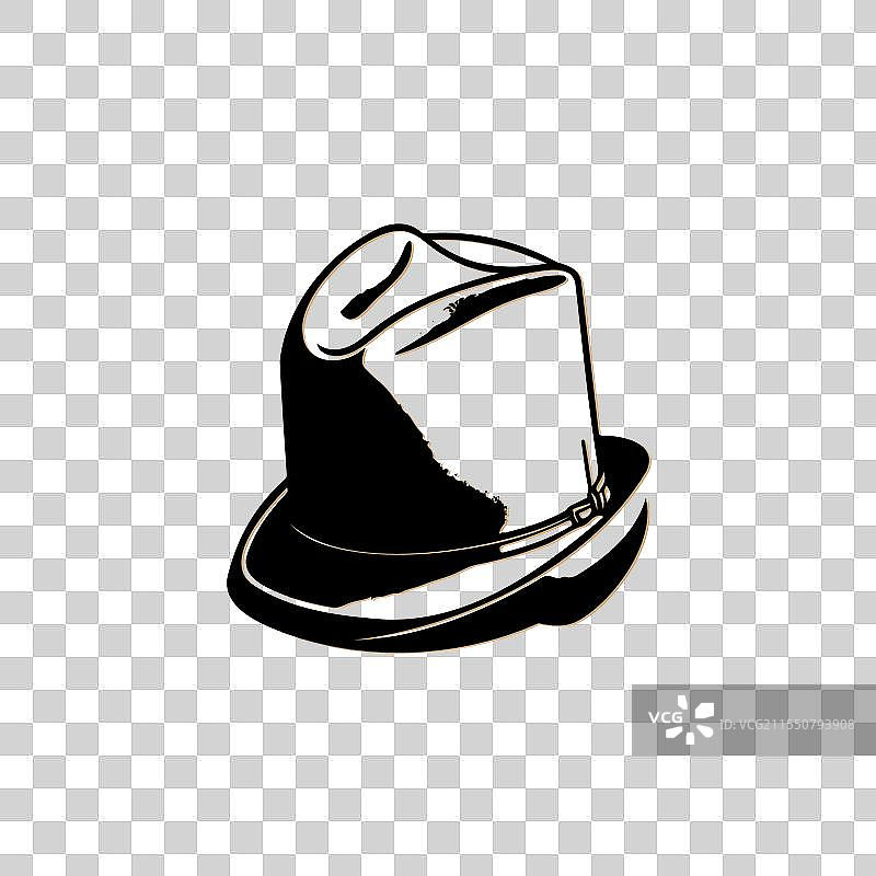 复古时尚与风格的费多拉帽概念图片素材