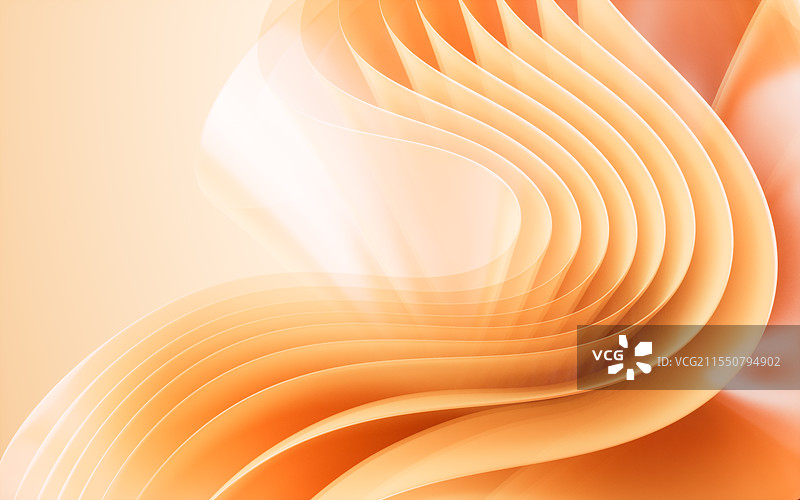 橙色抽象布料纹理背景3D渲染图片素材