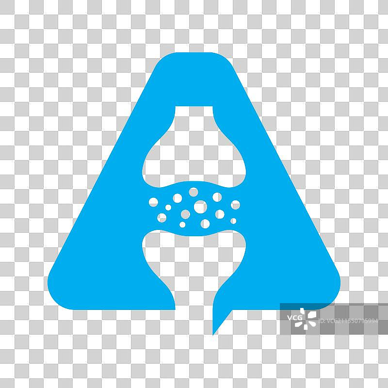 医疗用膝关节骨骼标志的字母A设计图片素材