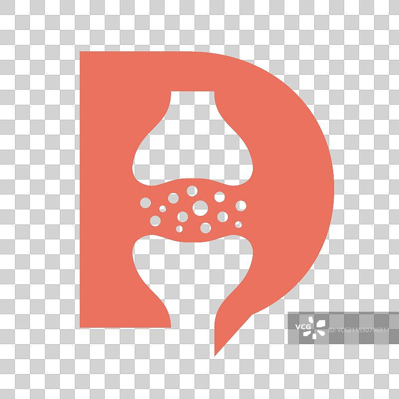 医疗用膝关节骨骼字母D标志图片素材