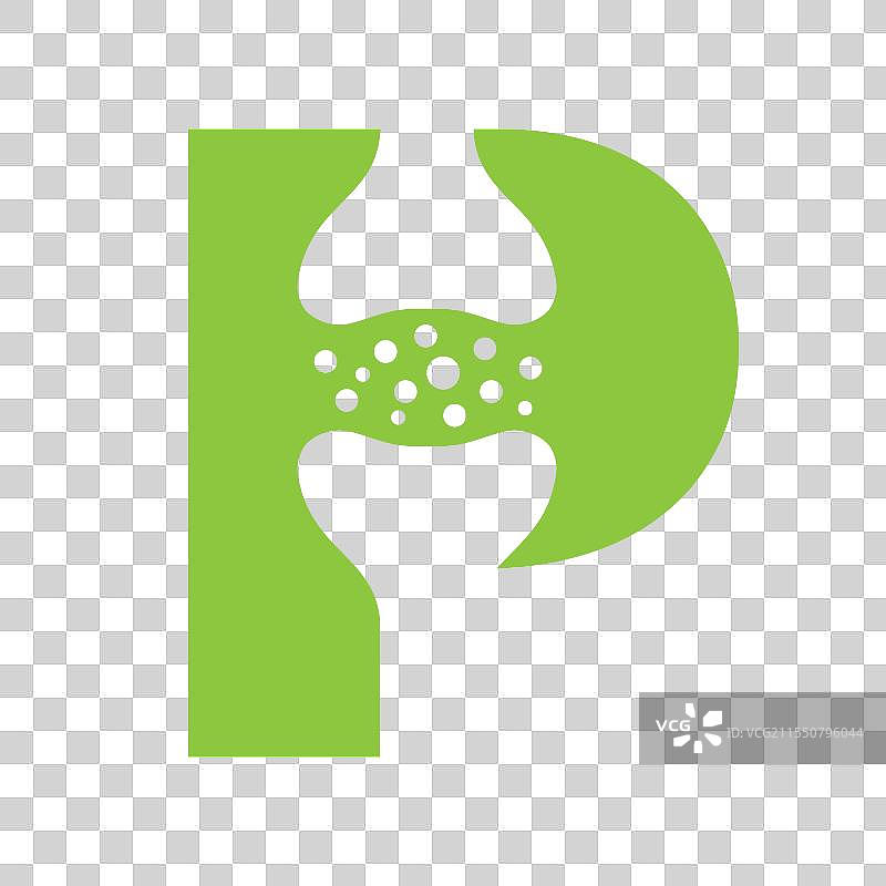 医疗膝关节骨骼标志，初始字母P图片素材