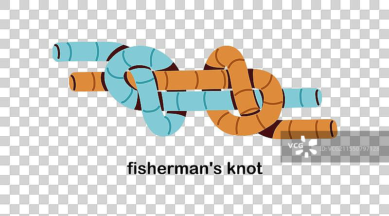 渔夫结钓鱼绳绑扎图片素材