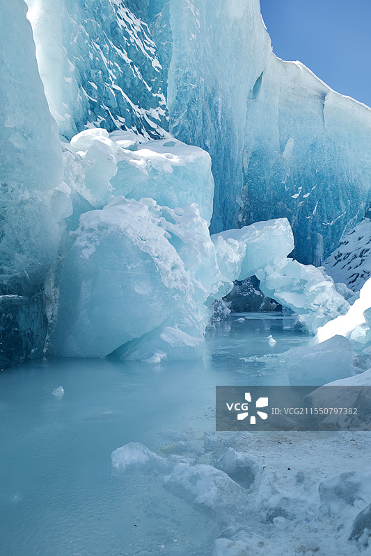 西藏雅隆冰川图片素材