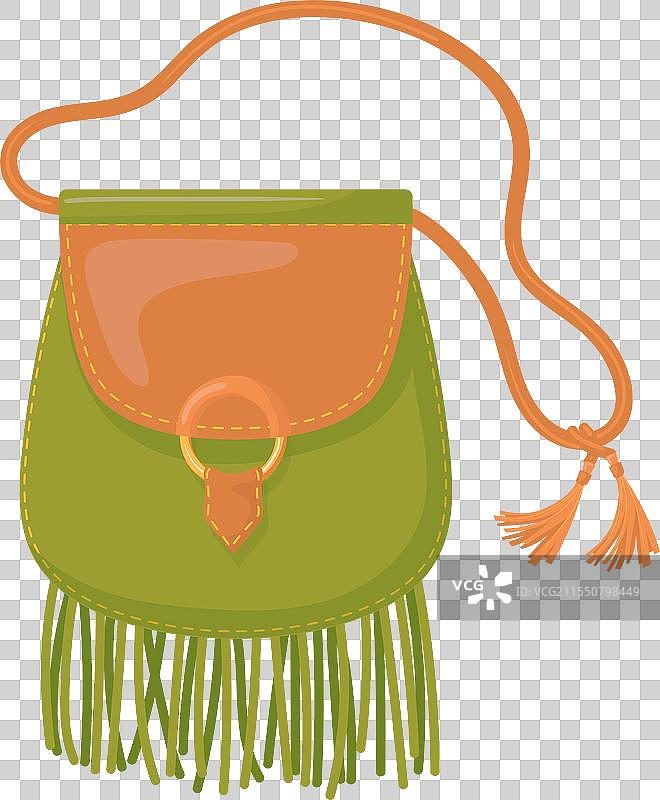 波西米亚风格手提包卡通图标斜挎皮革手袋图片素材