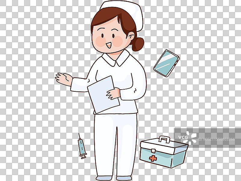 护士与医药箱注射器图片素材