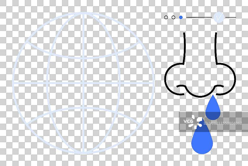 鼻过敏症状伴随流鼻涕图片素材