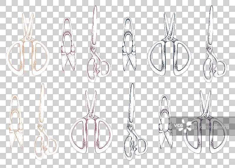 布料剪刀、剪刀、线剪、剪线钳图片素材