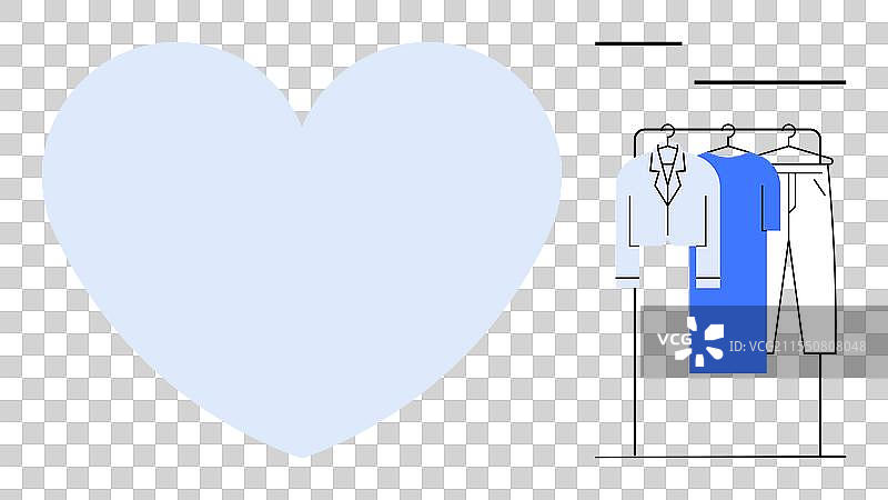极简主义衣橱，衣架上挂着衣物图片素材