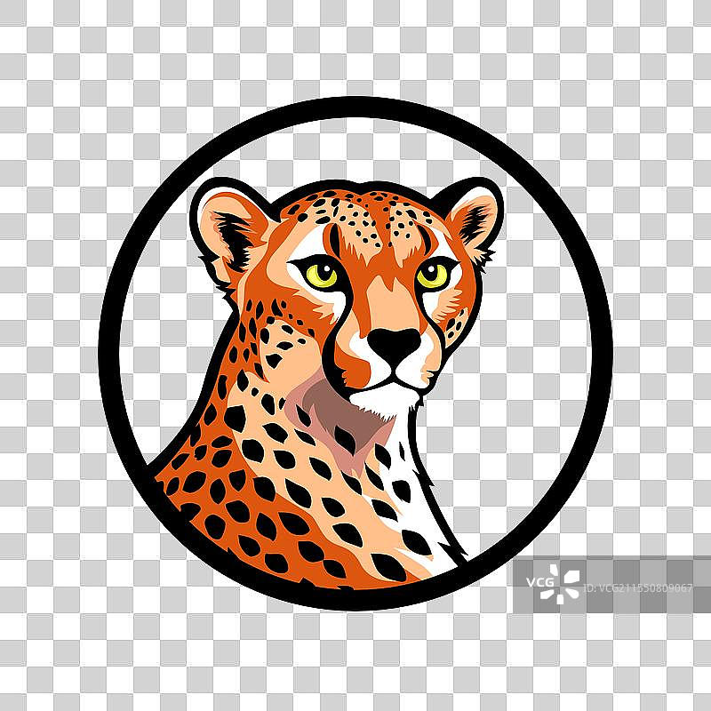 猎豹圆形标志图片素材