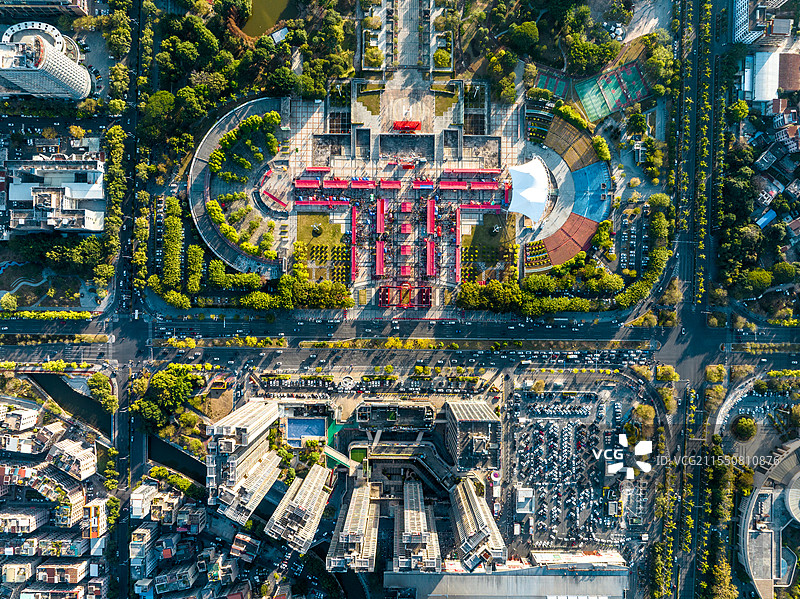 广州增城区增城广场花市，东汇城图片素材
