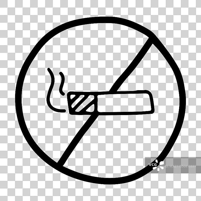 抽烟进厕所的涂鸦图标图片素材