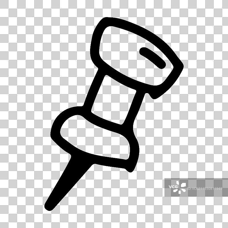 标记图钉的涂鸦图标图片素材