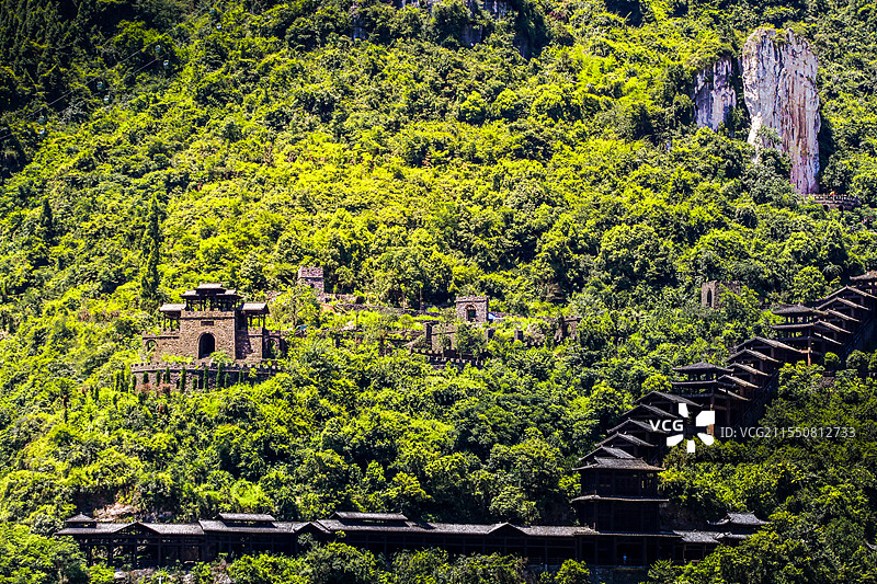 湖北省宜昌市夷陵区三峡人家风景区景观图片素材