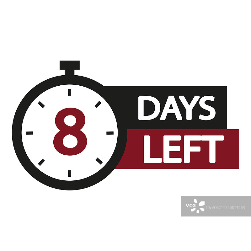 倒计时钟图标数字8是粗体的八天图片素材