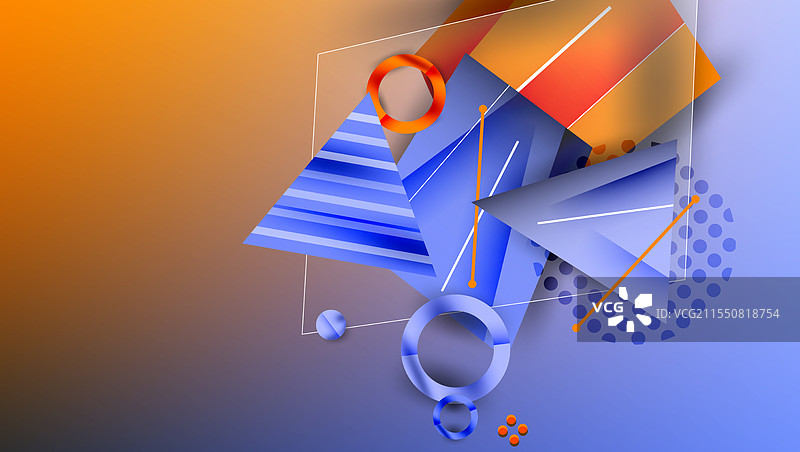 抽象背景 - 重叠的圆圈图片素材