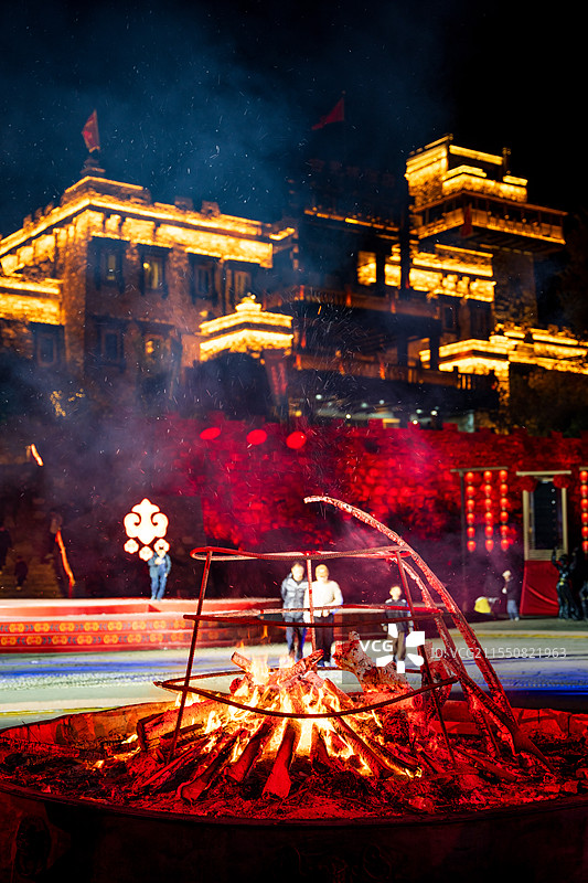 四川阿坝茂县中国古羌城之二图片素材