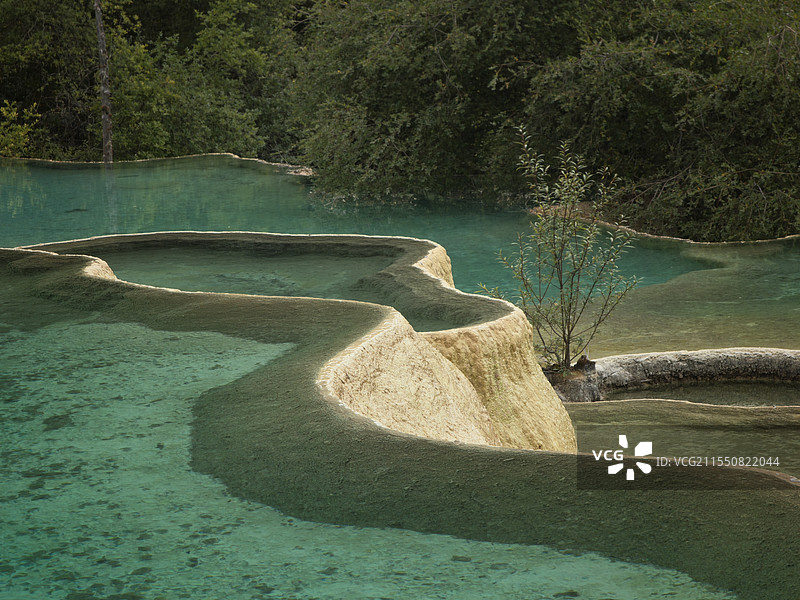 黄龙钙华图片素材