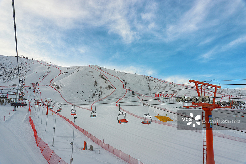 阿勒泰将军山滑雪场图片素材