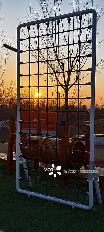 奥北森林公园夕阳西下图片素材