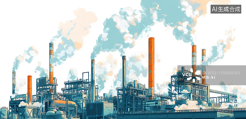 【AI数字艺术】工业时代的剪影图片素材