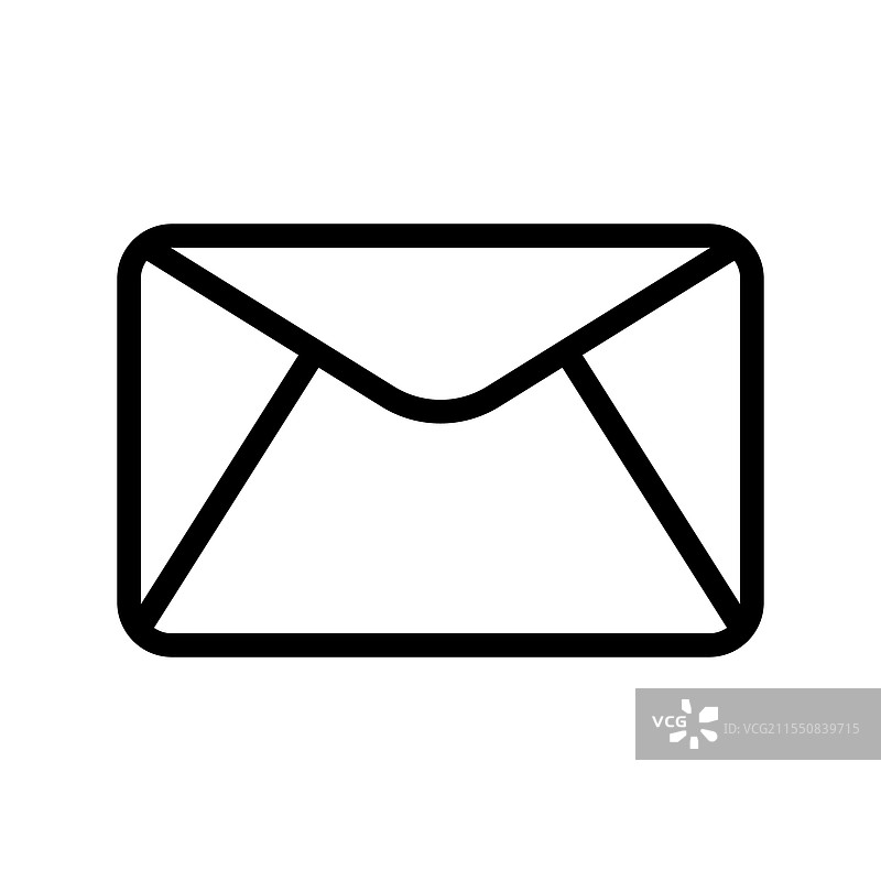 白色背景上的邮件图标，信封图案图片素材