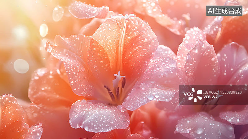 【AI数字艺术】晨曦中的郁金香图片素材