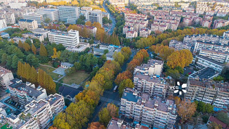 南京市城市天际线航拍图片素材