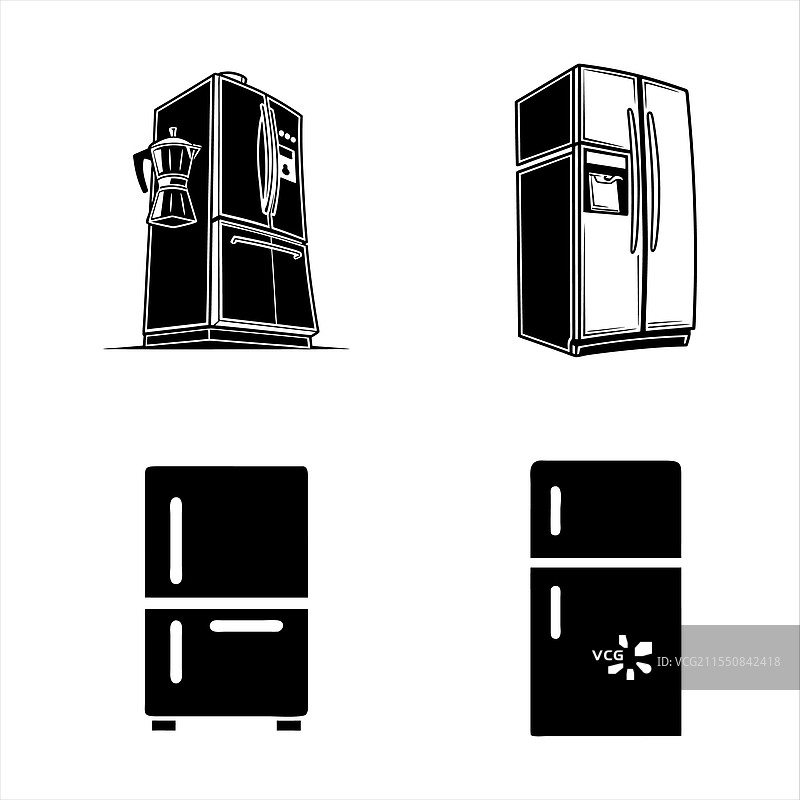 冰箱轮廓图片素材
