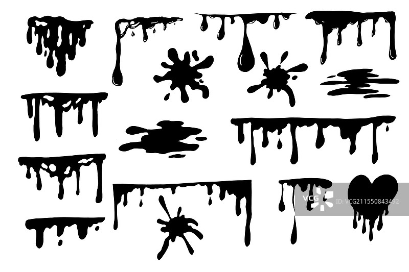 油漆滴落溅洒液体污渍流体墨水图片素材