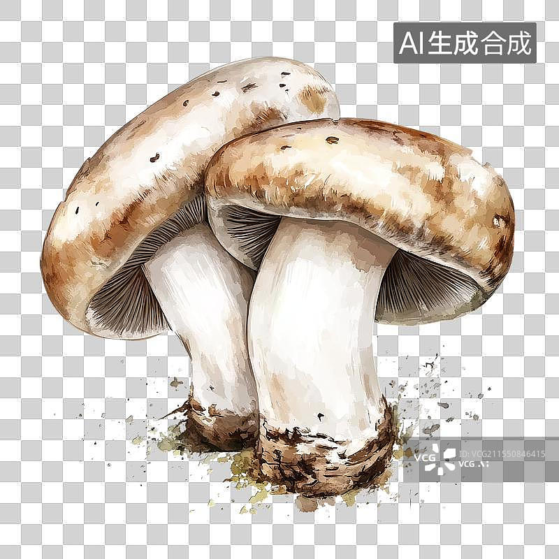 【AI数字艺术】蘑菇松茸元素图片素材